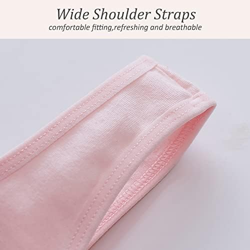 Girls Bra 6PCS Girls Training Bra Cotton Bralette Seamless Cami Crop Bras