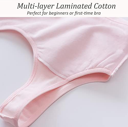 Girls Bra 6PCS Girls Training Bra Cotton Bralette Seamless Cami Crop Bras