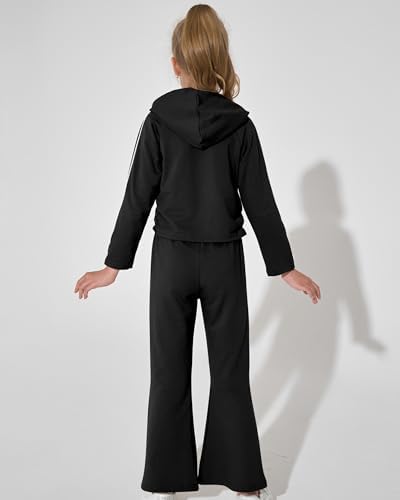 Girls Clothes Kids Winter Hoodies Outfits Ruched Sweatshirts Flared Sweatpants Fall Sweatsuit Set Little Girl Clothing