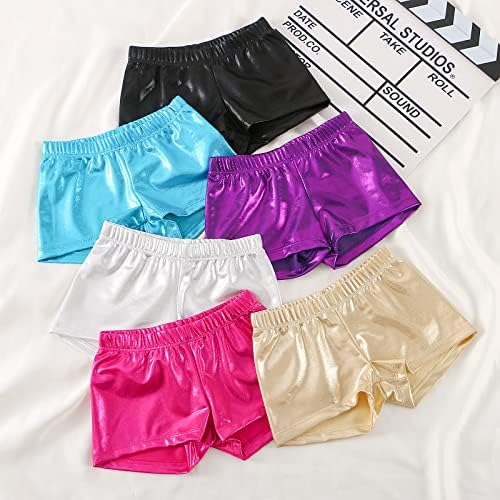 Girls Dance Short For Gymnastics Athletic Shorts Sparkle Glitter Tumbling Bottoms