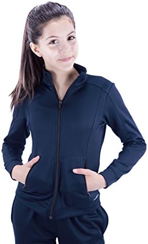 Girls Full Zip River Jacket with Moisture Wicking Fabric and 2 Side Pockets