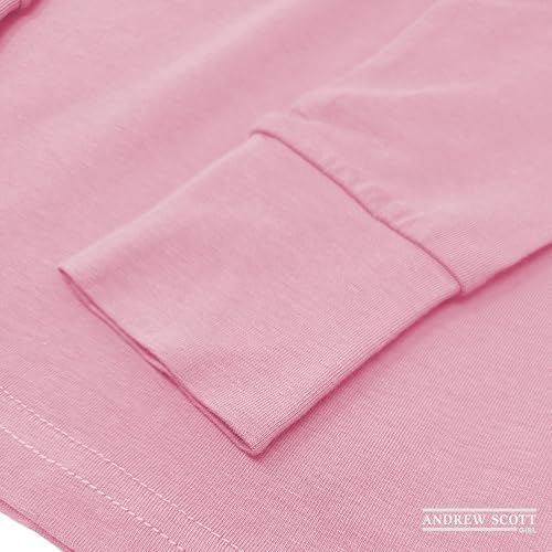 Girls Long Sleeve Performance Tops All Season Natural Cotton Stretch Color T Shirts Multi Packs Colors