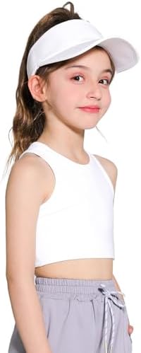 Girls Sports Bra Athletic Training Tank Tops Sleeveless Racerback Crop Tops For Kids Teens 5-12Y
