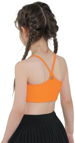 Girls Sports Bra Spaghetti Strap Y Back Training Bras for Teens Racerback Yoga Comfort Crop Top