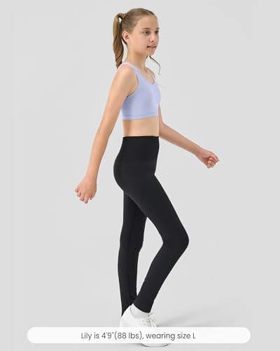 Girls Sports Bras 6-11 Seamless Racerback Training Bras For Girls-No Pads Chest Double Lined