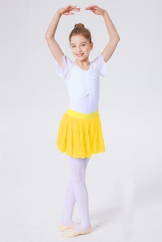 Girls Summer Ruffle Pleated Tennis Skirt Inner Shorts Flowy Cute Athletic Skort With Pockets 5-14 Years