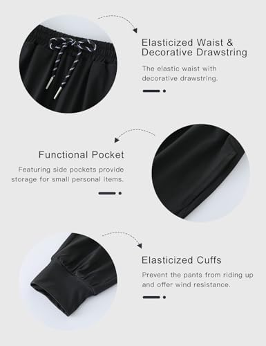 Girls Sweatpants Cooling Baggy Pants Lightweight Quick Dry Athletic Joggers With Pockets Lounge Jogging Pants 5-14Y