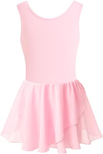 Girls Tank Ballet Leotards With Skirt Toddler Dance Dress Cute Butterfly Hollow Back