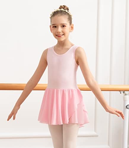 Girls Tank Ballet Leotards With Skirt Toddler Dance Dress Cute Butterfly Hollow Back