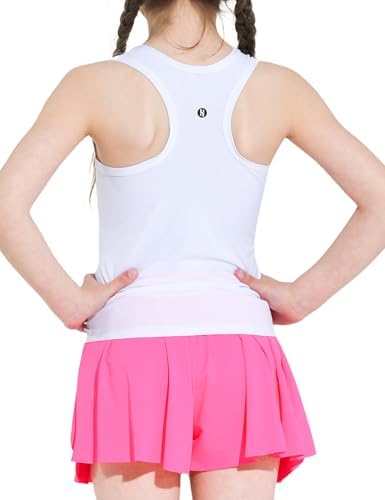 Girls Tank Tops Racerback Crewneck Sleeveless Athletic Quick Dry Shirts Workout Yoga 5-14 Years