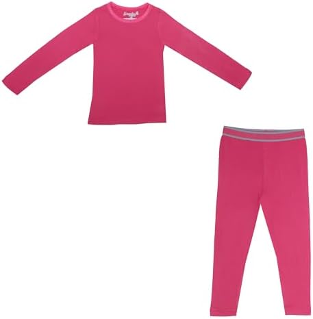 Girls Thermal Top and Bottom Underwear Set; Kids Long Johns; Base Layer Set for Cold Weather; Moisture Wicking Microfleece