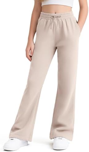 Girls Uniform Pants Flare Sweatpants Joggers Pants Preppy Clothes for Girls 7-14 Years