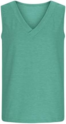 Girls V Neck Tank Top 2025 Summer Sport Workout Sleeveless Undershirts Loose Fit Soft Running Tshirts Tops For Kids