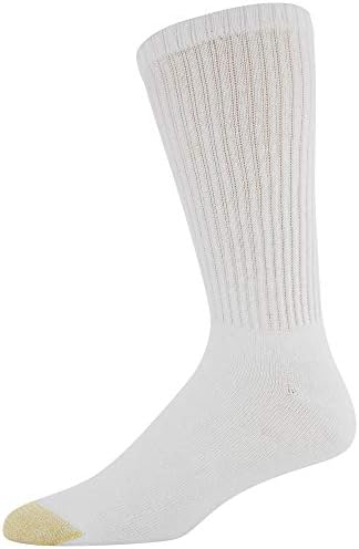 GOLDTOE Men's 656S Cotton Crew Athletic Socks Multipairs