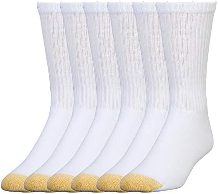 GOLDTOE Men's 656S Cotton Crew Athletic Socks Multipairs