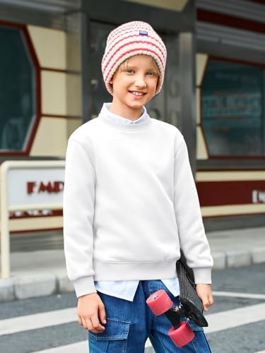 Haloumoning Boys Crewneck Pullover Sweatshirts Kids Youth Casual Long Sleeve Shirts 5-14 Years
