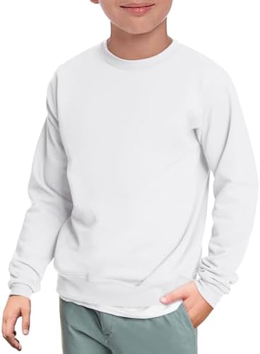 Haloumoning Boys Crewneck Pullover Sweatshirts Kids Youth Casual Long Sleeve Shirts 5-14 Years