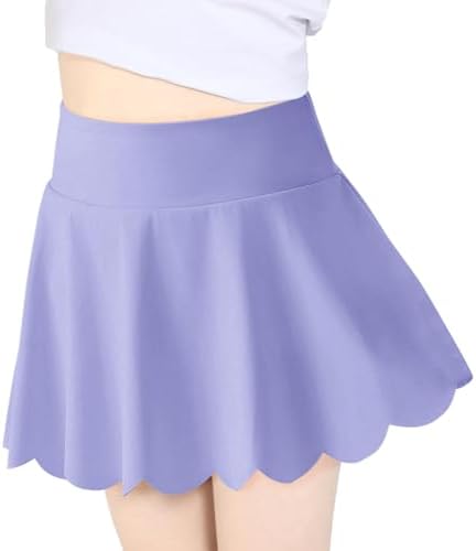 Haloumoning Girls Skorts Flowy Butterfly Athletic Shorts Kids A Line Pleated Tennis Golf Skirts with Pockets