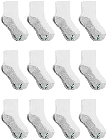 Hanes boys Socks Double Tough Cushioned Ankle and No Show 12-pair Packs