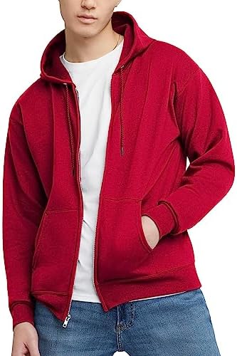 Hanes Ecosmart Fleece Full-zip Hoodie for Men Hooded Sweatshirt
