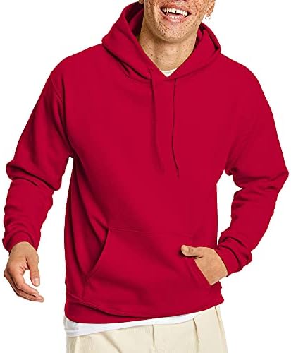 Hanes EcoSmart Hoodie Midweight Fleece Pullover Hooded Sweatshirt For Men