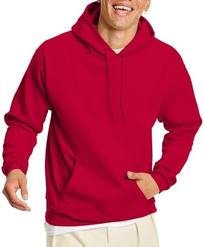 Hanes EcoSmart Hoodie Midweight Fleece Pullover Hooded Sweatshirt for Men