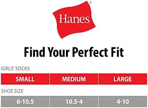 Hanes Girls Comfortsoft Ankle Socks Soft Stretch Socks For Girls Assorted 10-pair Pack