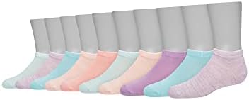 Hanes girls Comfortsoft Ankle Socks Soft Stretch Socks for Girls Assorted 10-pair Pack