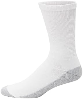 Hanes Men's Max Cushion Double Tough Crew Socks 12-Pair Pack