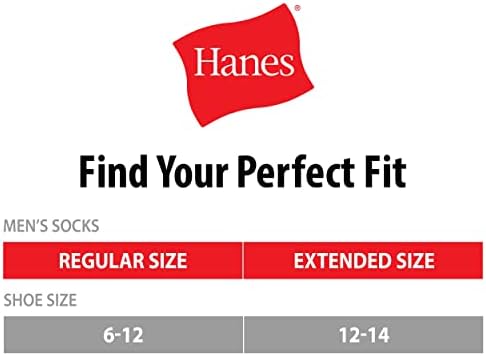 Hanes Men's Max Cushioned Crew Socks Moisture-Wicking With Odor Control Multipack