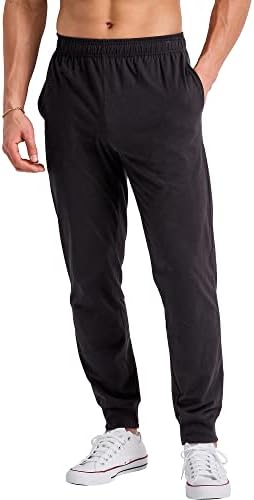 Hanes Originals Cotton Joggers Jersey Sweatpants for Men with Pockets 30" Inseam
