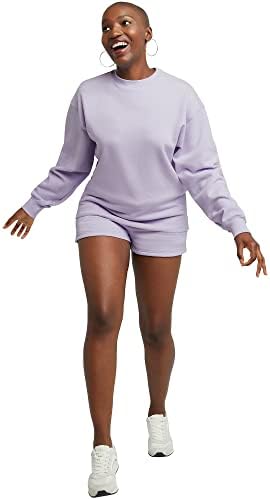 Hanes Originals Women's Fleece Sweatshirt Midweight Sweatshirt For Women Placed Flowers