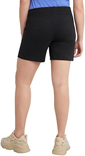 Hanes Women's Jersey Pocket Shorts Drawstring Cotton Jersey Shorts 7" Inseam