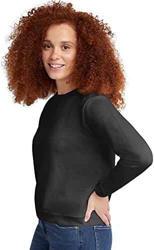 Hanes Womens Crewneck Sweatshirt Ecosmart Fleece Pullover With V-notch Sweatshirt For Women