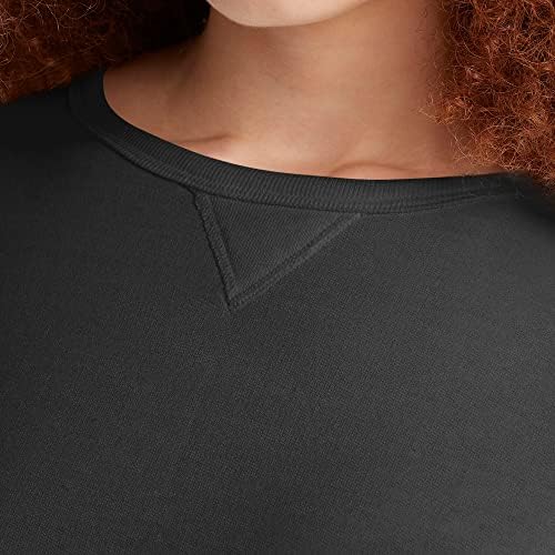 Hanes Womens Crewneck Sweatshirt Ecosmart Fleece Pullover With V-notch Sweatshirt For Women