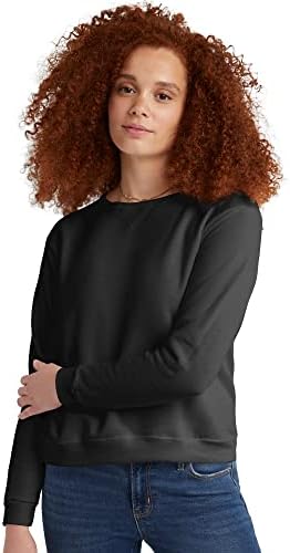 Hanes womens Crewneck Sweatshirt Ecosmart Fleece Pullover With V-notch Sweatshirt for Women