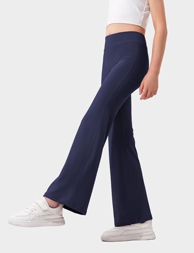 HASMES 3 Pack Girls Flare Leggings Kids Bell Bottom High Waisted Dance Yoga Pants Activewear