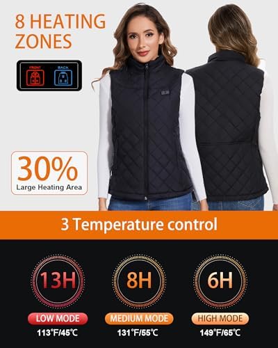 Heated Vest Women With 20000mAh 7.4v Battery Pack Included Lightweight Quilted Electric Warming Heating Vest