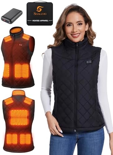 Heated Vest Women with 20000mAh 7.4v Battery Pack Included Lightweight Quilted Electric Warming Heating Vest