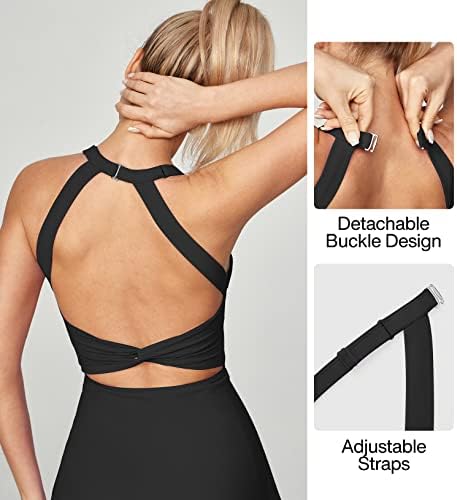 Heathyoga Tennis Dress With Built In Shorts And Bra Athletic Dress For Women Summer Cut Out Twisted Golf Workout Dress