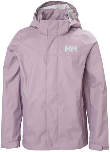 Helly-Hansen Jr Loke Jacket Unisex Raincoat With YKK Zipper Detachable Hood Adjustable Cuffs Recycled Material