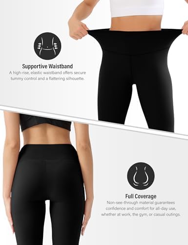 High Waisted Leggings For Women Buttery Soft Tummy Control Capri Yoga Pants For Workout Athletic Plus Size