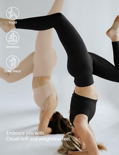 High Waisted Leggings For Women - Soft Athletic Tummy Control Yoga Pants For Cycling Dance Tights