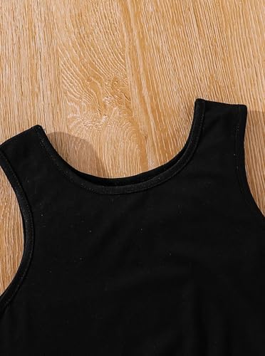 Hilinker Girls Graphic 3 Piece Outfits Workout Hoodie Crop Tank And Sweatpants Set