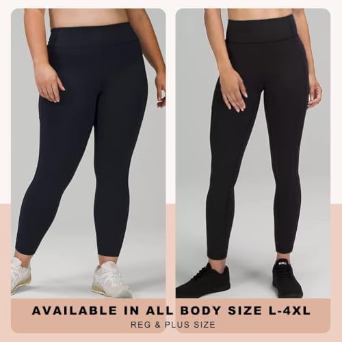 HLTPRO 3 Pack Plus Size Leggings For Women(X-Large - 4X)- High Waist Stretchy Soft Pants For Workout Running Yoga