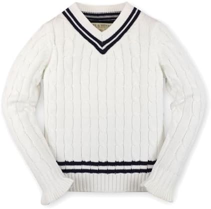 Hope & Henry Girls Cable Front Pullover Sweater