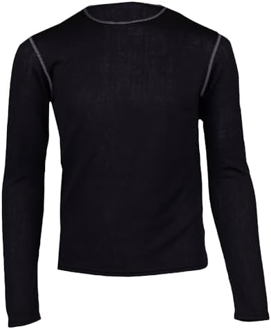 Hot Chillys Youth Pepper Bi-Ply Crewneck Midweight Relaxed Fit Base Layer - UPF 30 Thermal Underwear Long Sleeve Top