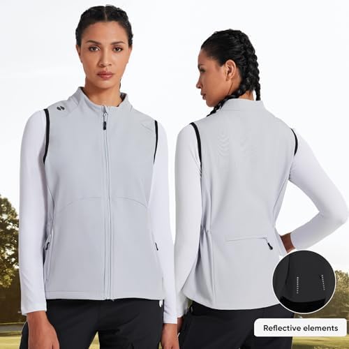 HOTSUIT Women’s Lightweight Vest With 5 Pockets Windproof Sleeveless Jacket For Hiking Golf Vest Black M