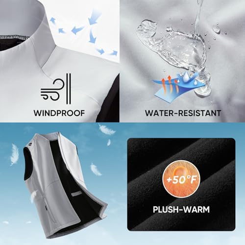 HOTSUIT Women’s Lightweight Vest With 5 Pockets Windproof Sleeveless Jacket For Hiking Golf Vest Black M