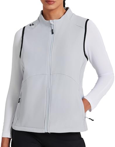 HOTSUIT Women’s Lightweight Vest with 5 Pockets Windproof Sleeveless Jacket for Hiking Golf Vest Black M